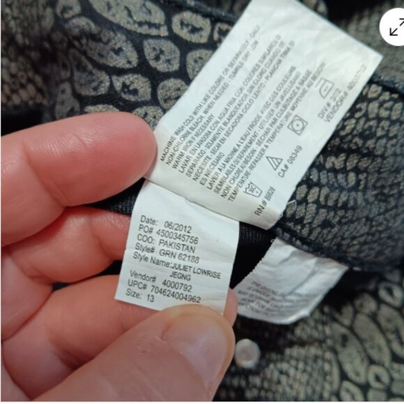 Grane Womens Juniors 13 Jeggings Snakeskin Print‎ Low Rise Stretch Pants D1 - Picture 2 of 12